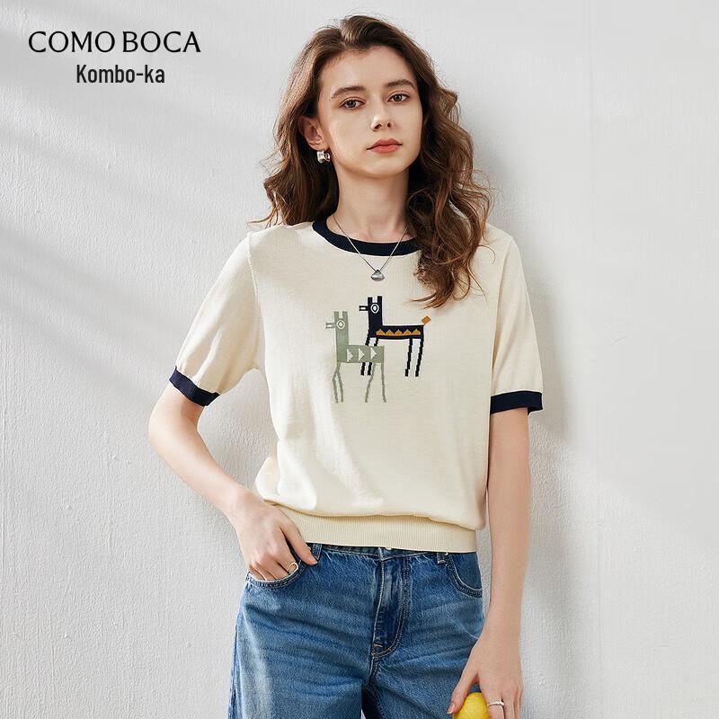 Women s Mulberry Silk Blend Short Sleeve Knit Top XL