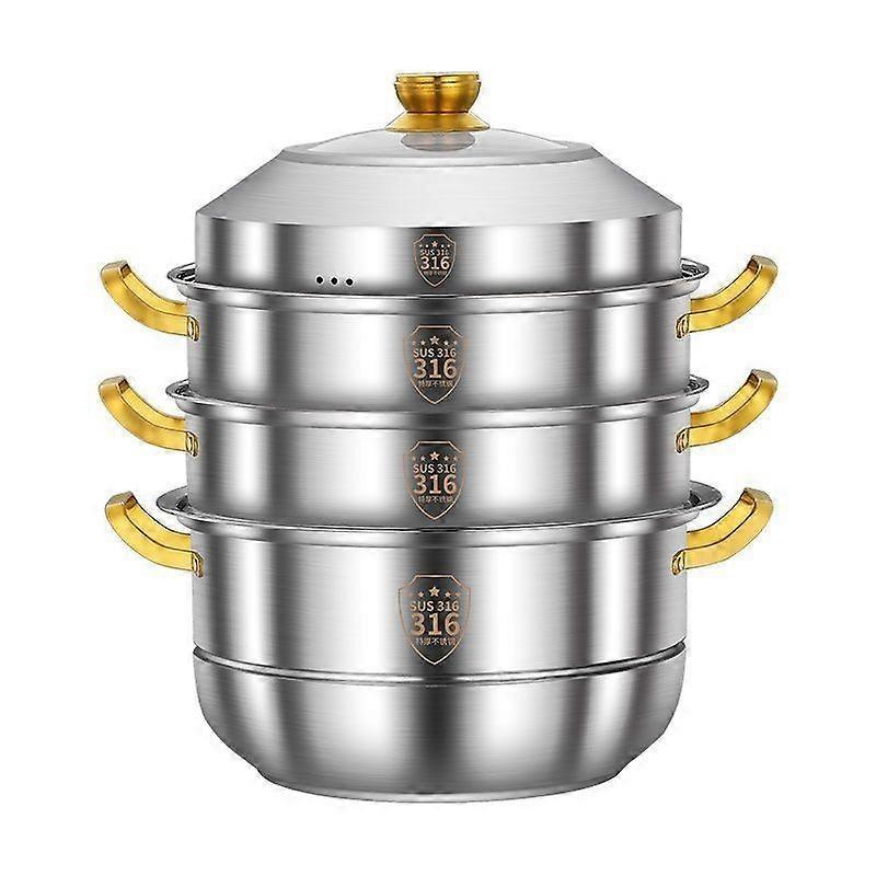 316L Stainless Steel Multi-Layer Steamer Pot for Induction Cookers