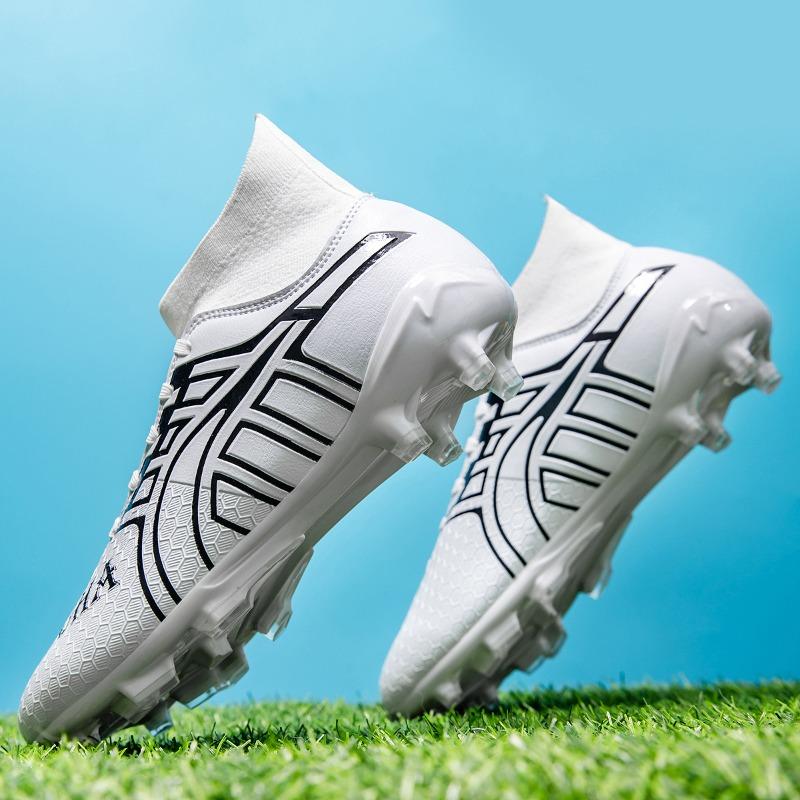 New high-top football shoes men's and women's adult spikes professional game training football shoes wear-resistant
