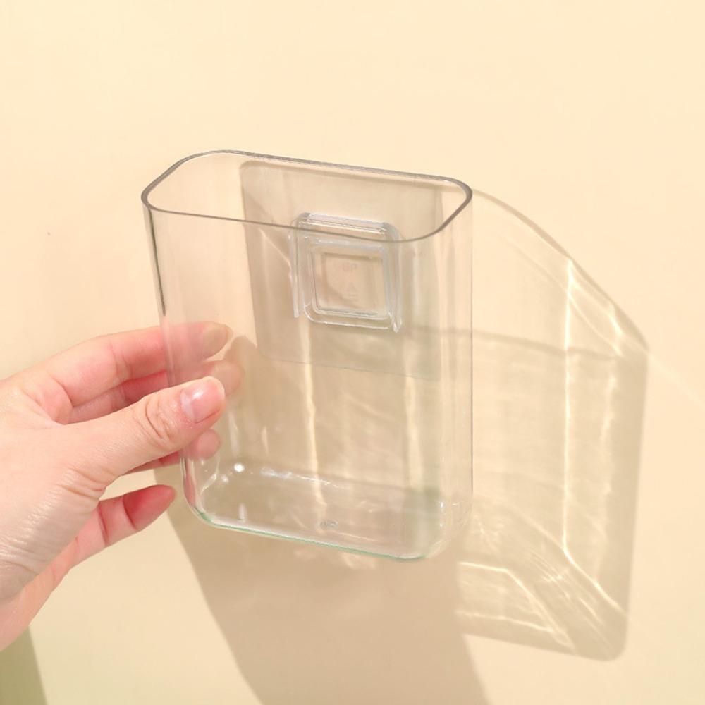 

Plastic Wall Remote Holder Transparent Wall Phone Holder Wall Mount Organizer Bedroom S