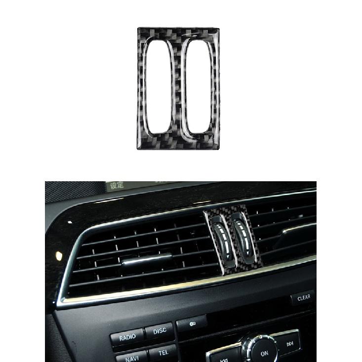 

Автомобильные аксессуары, внутренние наклейки из углеродного волокна для Mercedes-Benz C Class W204 2007-2013, внутренняя консоль, панель переключателя кондиционера Type 39