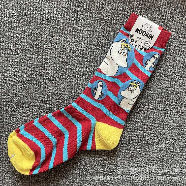 

Модні бавовняні шкарпетки до середини ікри з мультяшними Мумі-тролями - Стиль на чотири сезони One Size (36-40)