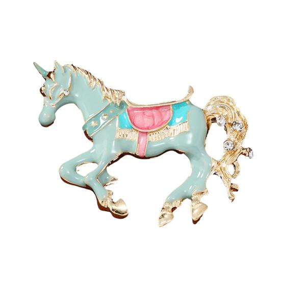 1/3Pcs Brooch Pin Vintage Enamel Horse Design Brooch Zinc Alloy Horse Ornament Christmas Costume Accessory