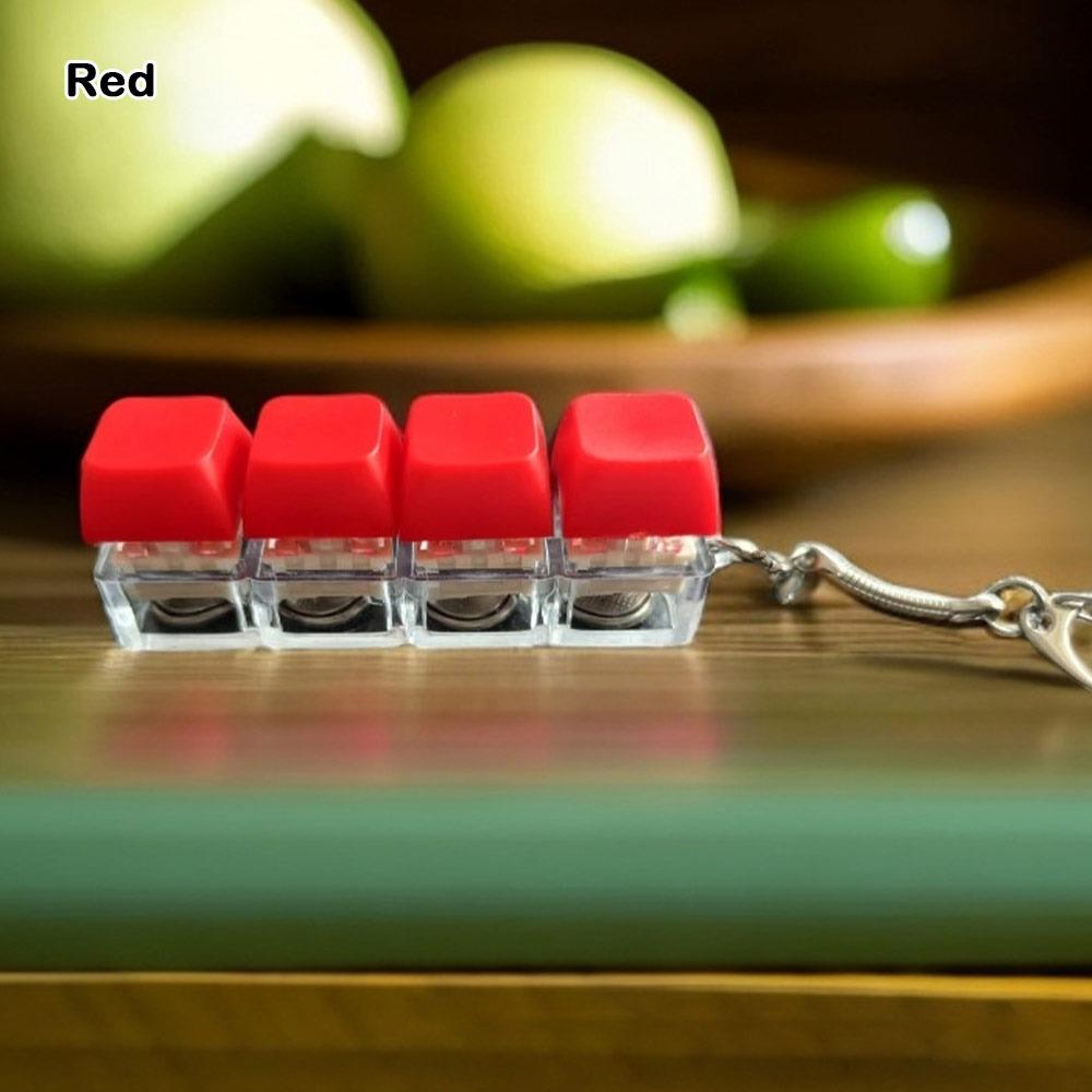 Funny Diy Keycaps Keyboard Fidget Stress Relief Finger Button 4-button Shaft Tester with Keychain Finger Keycaps Work Office
