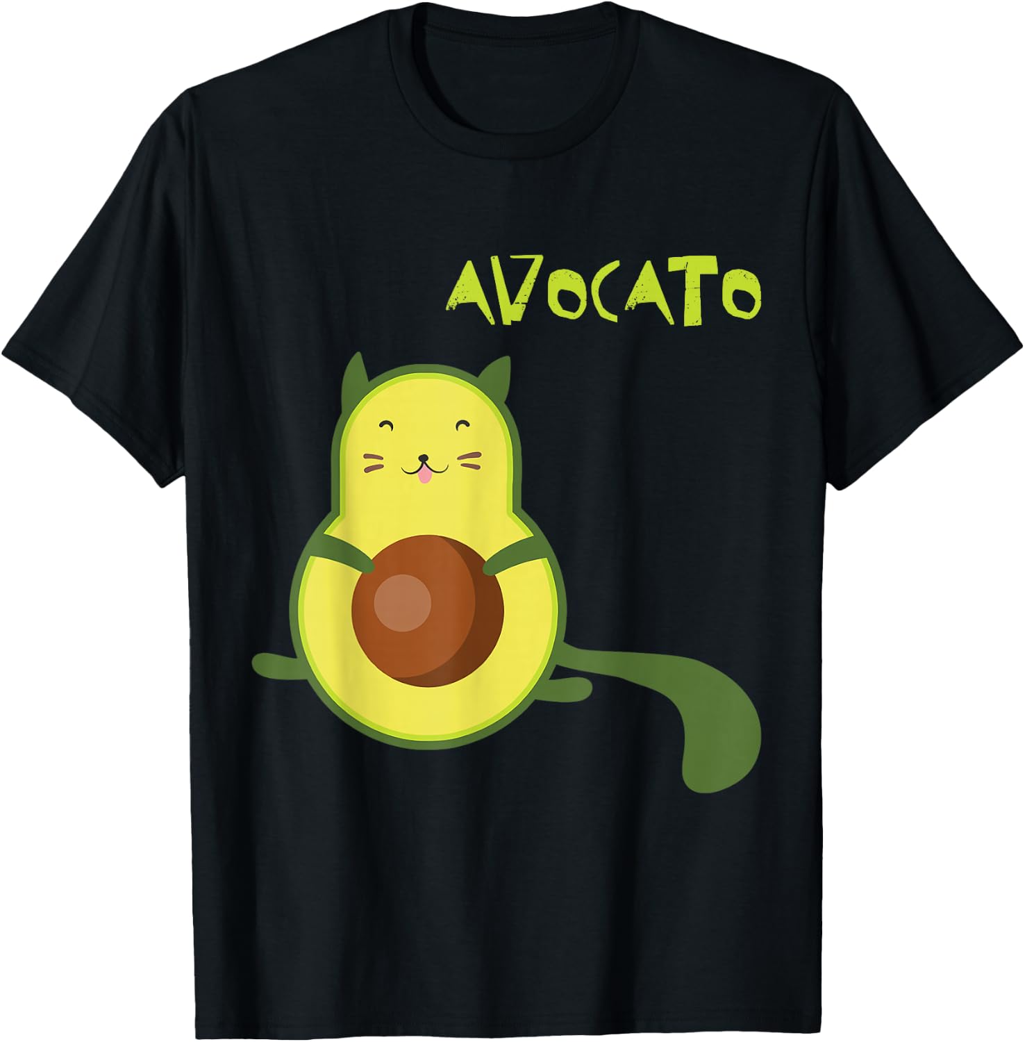 Avocato Funny Cute Cat Avocado Gift for Vegan T-Shirt Unisex T-Shirt XXXXL
