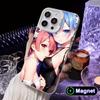 ReZero Rem Ram White Translucent MagSafe Mobile Phone Case for iPhone 17 16 15 14 13 12 11 X XR XS Air Pro Max Plus Cover