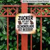 2D Flat - 1pc, Vintage Metal Sign, Outdoor Plaque & Wall Decoration, Chocolate Is Better Sign, German Humorous Kitchen Decor, Chocolate Bar Design