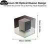 Optisk Illusion Vægkunst Stor Størrelse 50cm*50cm/19.69in*19.69in 3D Hjørnevægsklistermærke – Umulige Hjørner Inspireret Afskal
