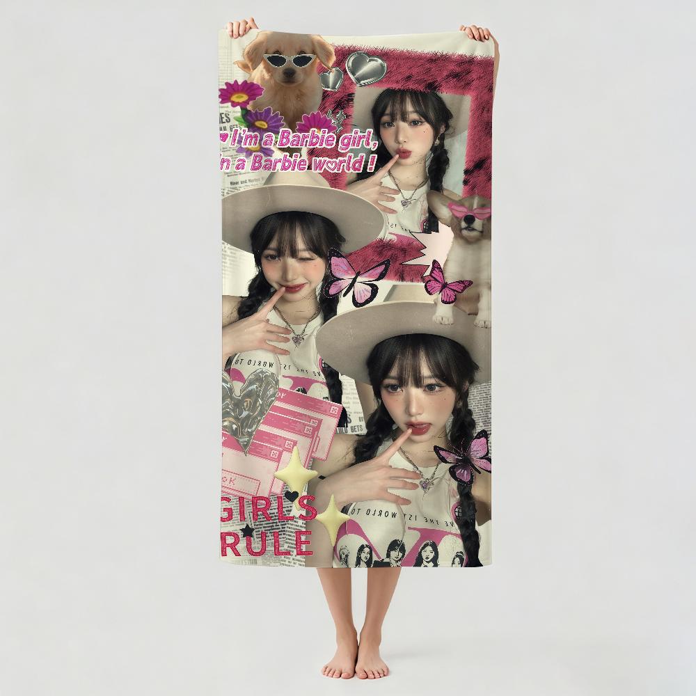 Korean Singer W-Won youngS Towel Drying Bath Towel Applicable To Light Swimming Camping Yoga Beach Out