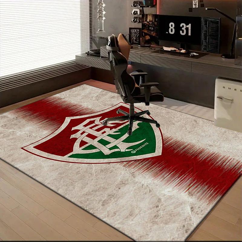 Soccer Club Emblem Design Printed Office Carpet Chair Cushion Entryway Rug, Rugs for Living Room, Bedroom Christmas gifts