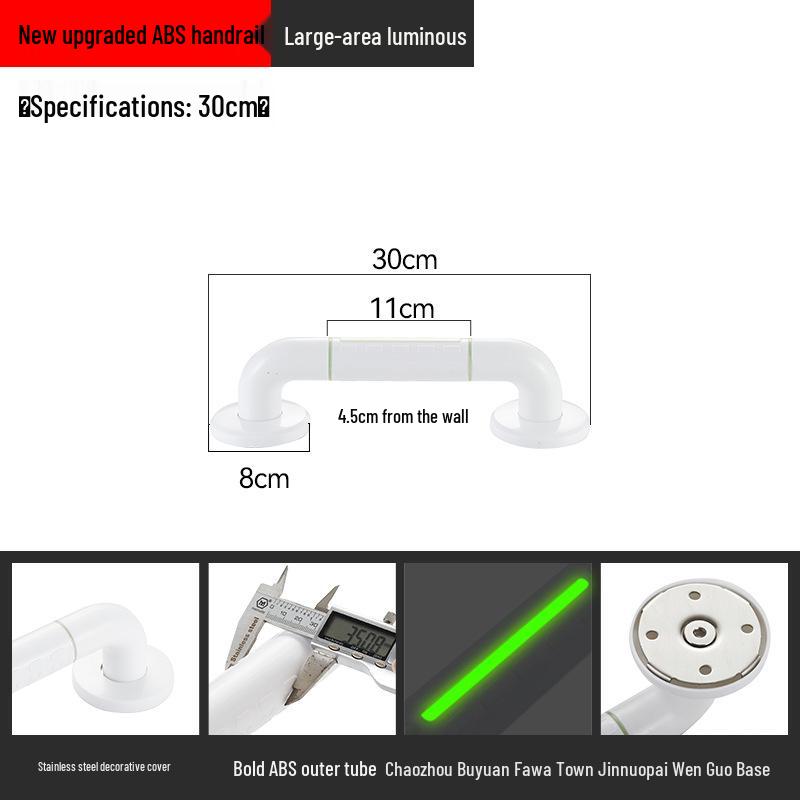 Stainless Steel Bathroom Handrail for Disabled, Elderly, and Pregnant Women