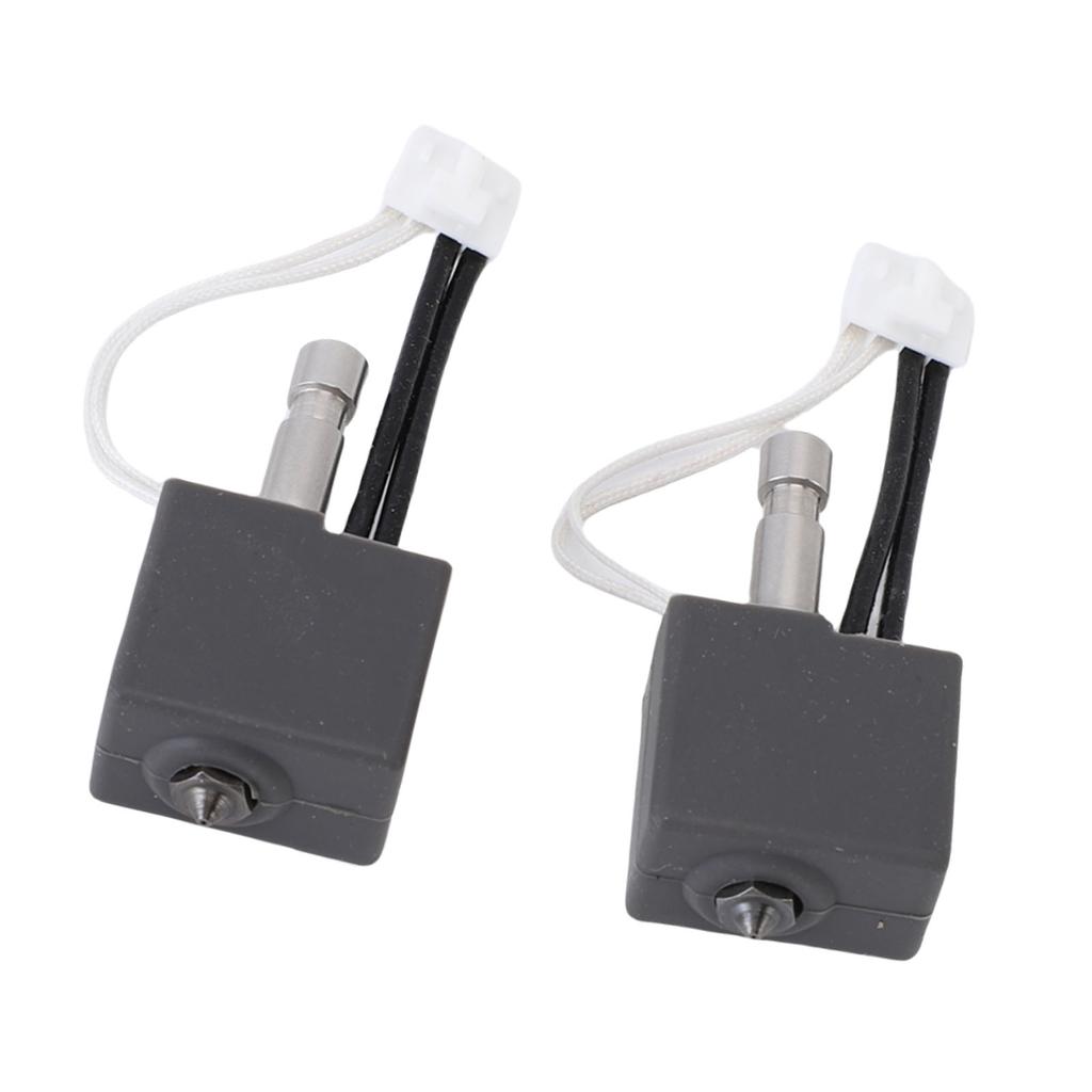 2Pcs 3D Printer Hotend Kit Replacement for Anycubic Kobra S1 Combo 0.4mm Hardened Steel Nozzle 200K Thermistor 600 Mm S