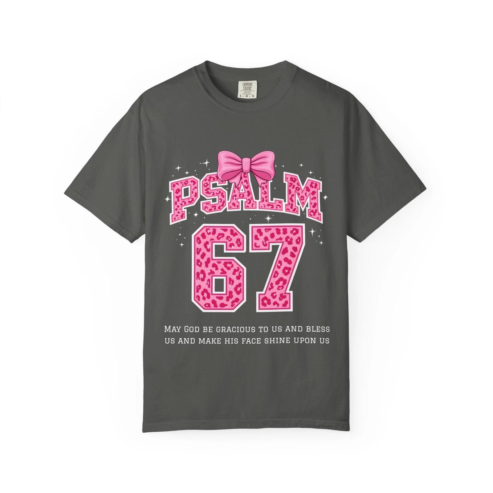 Psalm 67 Bow Graphic T shirt | Religious Scripture Tee 4XL