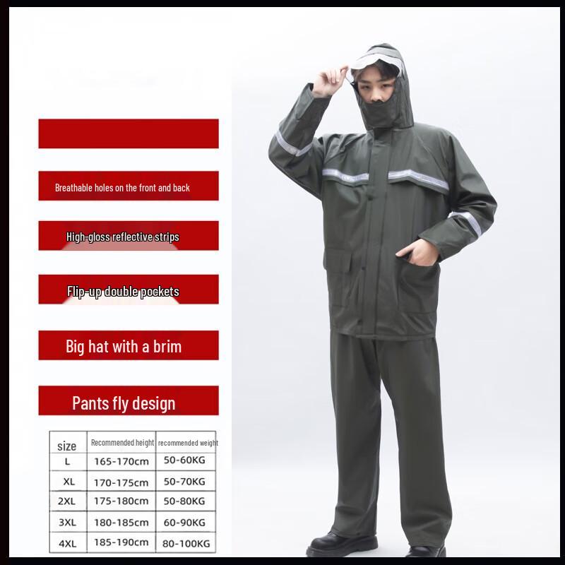 TianZhuan Upgraded Industrial Reflective Rain Suit