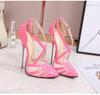 Dual Ankle Buckles Summer Women Sexy 16cm Extremely High Heel Sandals Ladies Chic Stiletto Pumps Club Party Shoes 35-46