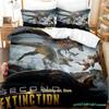 Game Second Extinction Bedding Set Cartoon Anime three-piece Set Adult Kid Bedroom Duvetcover Sets 3D Kawaii Duvet