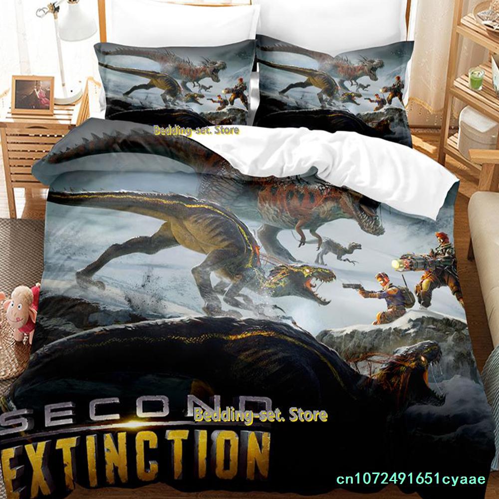 Game Second Extinction Bedding Set Cartoon Anime three-piece Set Adult Kid Bedroom Duvetcover Sets 3D Kawaii Duvet