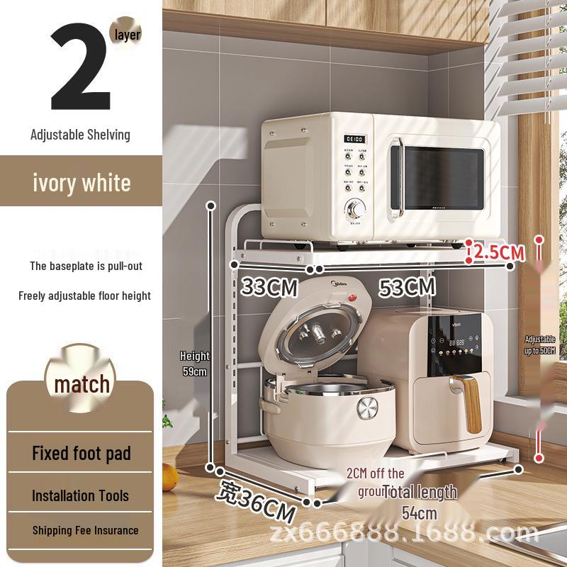 Rice Cooker and Small Appliance Storage Rack - Multi-functional Kitchen Countertop Organizer