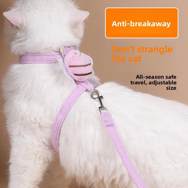 I-shaped Cat Leash To Prevent Lost and Bee-walking Cat Leash To Prevent Kittens From Breaking Free