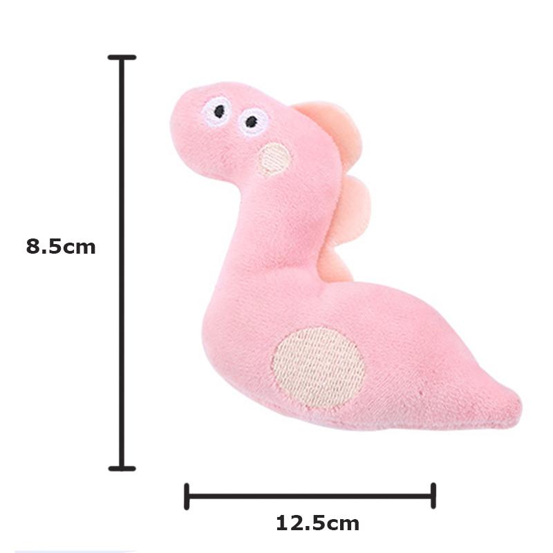 Cute 3D Squeaky Cartoon Mouse & Cat Stuffed Animal Plush Toy with Catnip for Pet Chew Toys-GorisPet