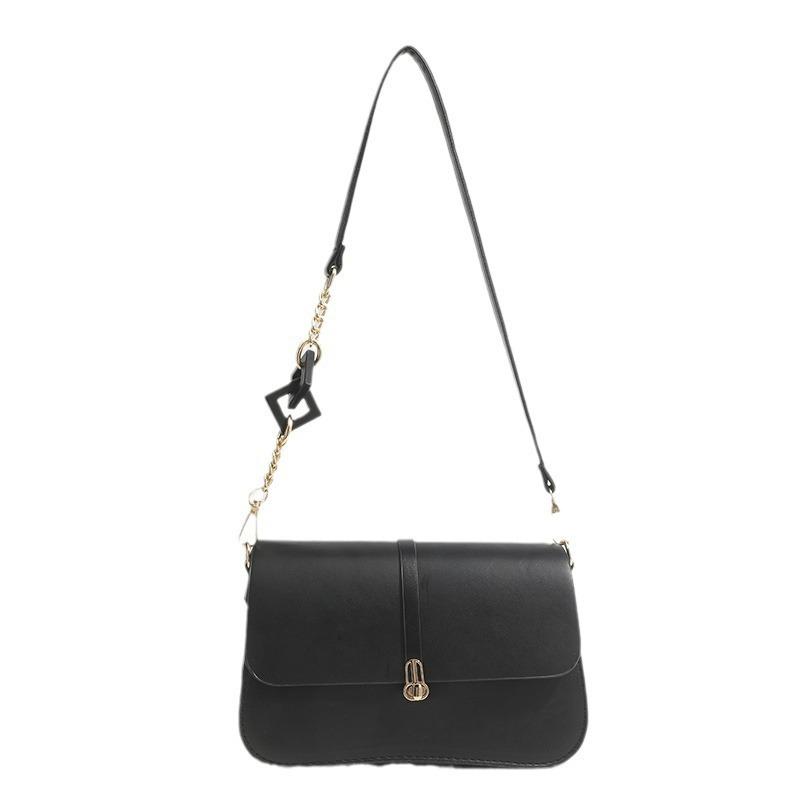 High-Quality Texture Baguette Bag New Fashion Light Luxury Chain Underarm Saddle Bag Versatile Single Shoulder Crossbody Bag for Women