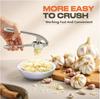Kitchen Garlic Press Stainless Steel, Premium Rust Proof Dishwasher Safe Garlic Mincer, Durable Garlic Crusher Set with Peeler Brush, Easy To Clean