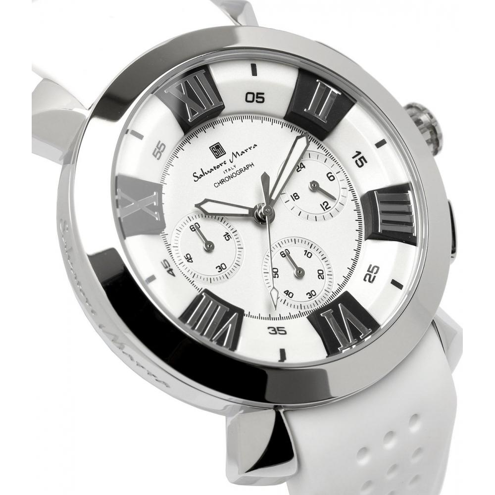 [Salvatore Mara] Salvatore Marra Watch Italian Brand 3D Index SM14102 (White)