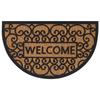 Half-round Doormat - Maison Exclusive - Rubber & Coconut Fiber - 45x75 Cm - Non-slip Backing