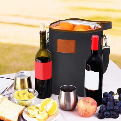 Bolsa de Vino Aislada Yousheng Porta Vino para 2 Botellas Bolsa Enfriadora de Vino a Prueba de Fugas Bolso Térmico para Vino con Divisor Acolchado para Viaje Fiesta en la Playa