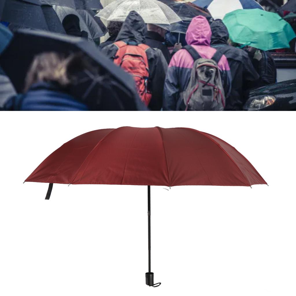 Travel Umbrella 10 Ribs Portable Manual Windproof Rainproof Sunscreen Folding Umbrella for Outdoor Travel Camping