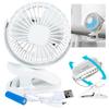 LED fan clip standing desk white illuminated usb fan