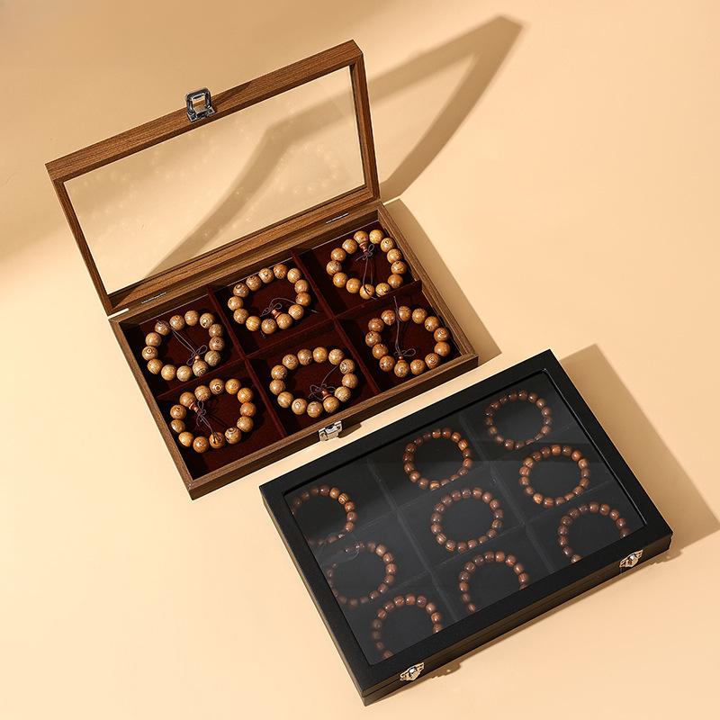 Dust-proof Sunroof with Lid Bracelet Storage Box Buddha Beads Cultural Play Bracelet Collection Box Buddha String Bracelet Jewelry Box