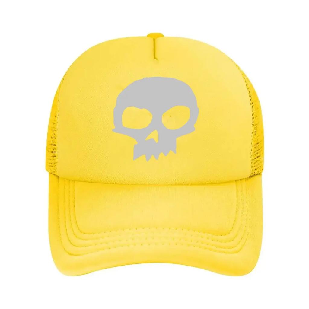 Skull Minimal Edgy Symbol Design Mesh Baseball Cap