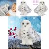 Adorable Wizard Snowy Owl Plush Toy Soft Stuffed Doll For Kids Christmas Gift