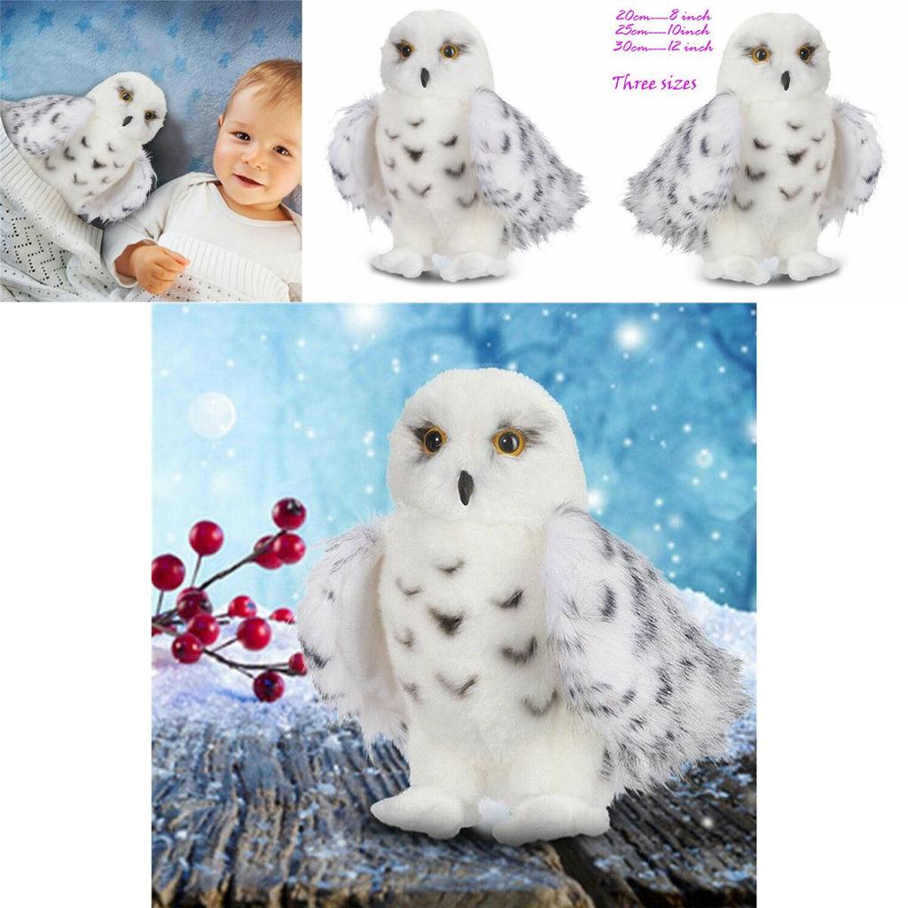 Adorable Wizard Snowy Owl Plush Toy Soft Stuffed Doll For Kids Christmas Gift