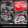 Mould King 10226 V12 Engine Building Blocks, 863 Pieces, Working Car Engine Model, STEM Educational DIY Engineering Kit, Gift for Adults and Kids