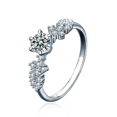 925 Sterling Silver Galaxy Ring Women's Moissanite Diamond Ring Fashion Ring Jewelry