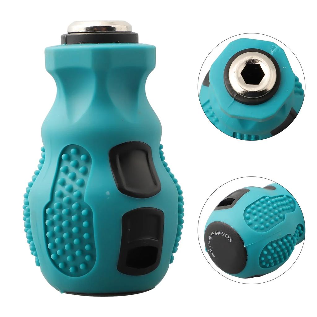 1/4'' 4mm Hex 5mm Round Screwdriver Handle Magnetic Screw Driver Bits Holder Adapter For Screwdriver Bit Socket Wrench Tool