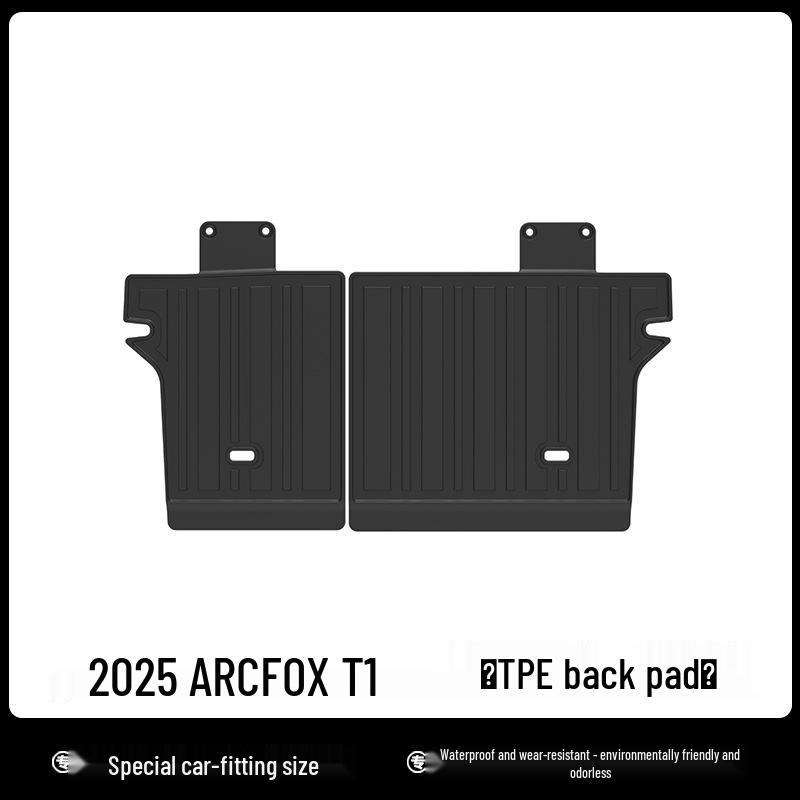 2025 BAIC Jihu T1 TPE Eco-Friendly Floor, Trunk, Backrest, and Carbon Fiber Textured Rear Cargo Mats.