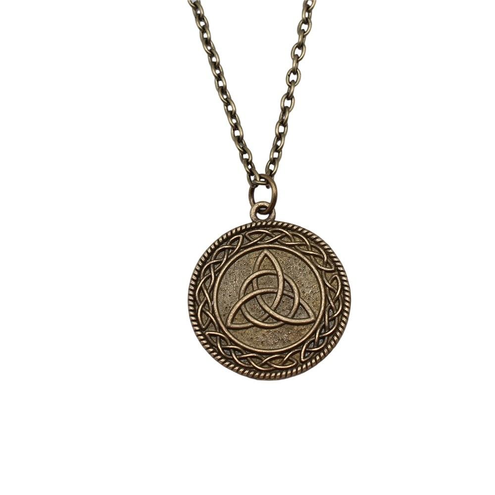 Witch Knot Pendant Necklace Wiccan Celtic Occult Protection Jewelry 45cm or 70cm long chain