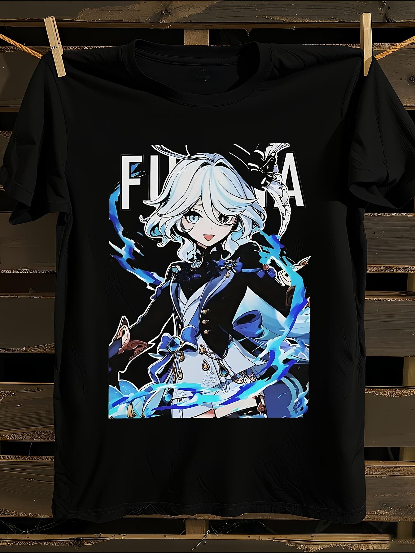 Genshin Impact Furina Anime Graphic T-shirt XXL