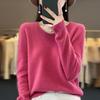Sweater Cashmere Pullover Women Knitwear V-Neck Long Sleeve Autumn Winter Fashion Basic Clothing Tops
