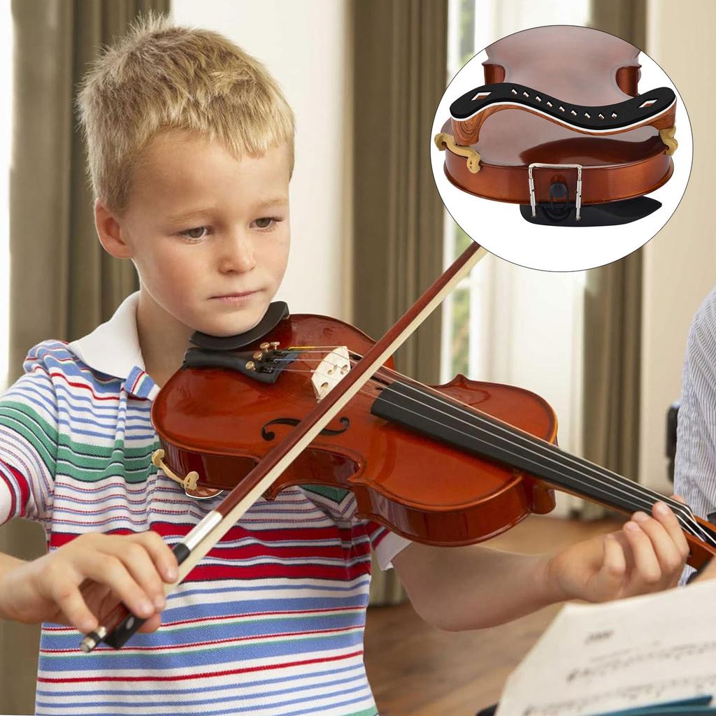 Violin Shoulder Rest Soft Pad Foldable Adjustable 3/4-4/4 1/4-1/2 Size Practical Violin Parts Ergonomic and Comfortable