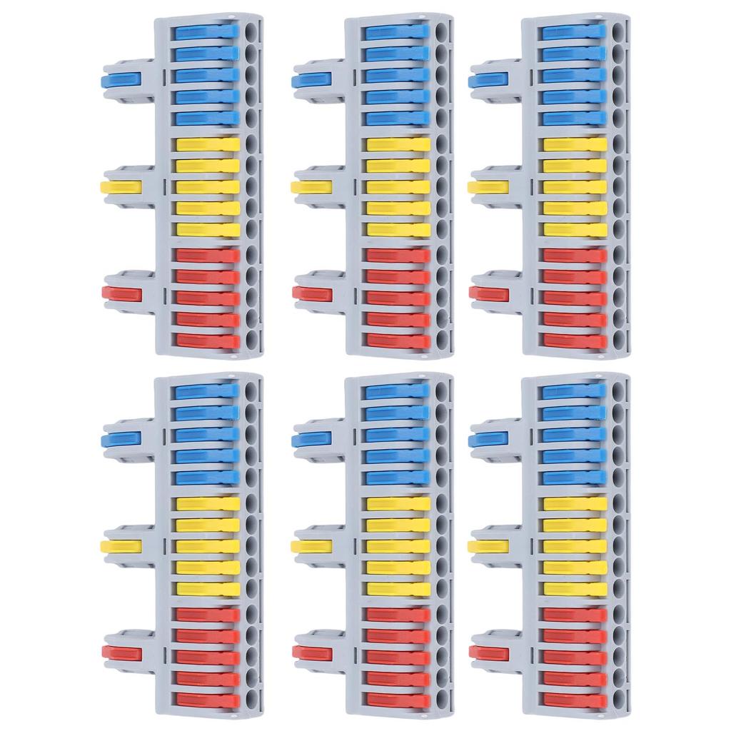 SPL-153 6Pcs Lever Wire  tors Compact Plug in Terminal Push Cable  tion 600V Quick Terminal 32A Wire  tor 3 in 15 Out Lever Nut