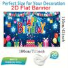 2D flat banner, 1 piece, birthday happy background decoration bannerXY