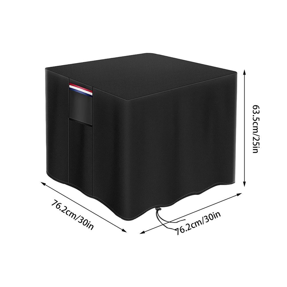 Rectangular Outdoor Patio Firepit Cover Windproof Table Cover Leak-Proof Protection Fire Pit Cover for All-Season Use