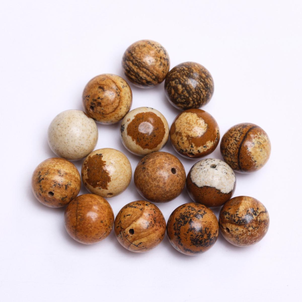 

Товары для вечеринки Свободные бусины Ожерелья 4/6/8/10/12 мм Аксессуары Картина Яшма для изготовления ювелирных изделий DIY Круглый натуральный камень 40-15 шт. Бусины 12mm 15Pcs