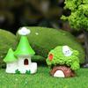Mini House Micro Landscape Accessory Resin Miniature House Figurine Fairy Garden Ornament for Bonsai Terrarium Crafts