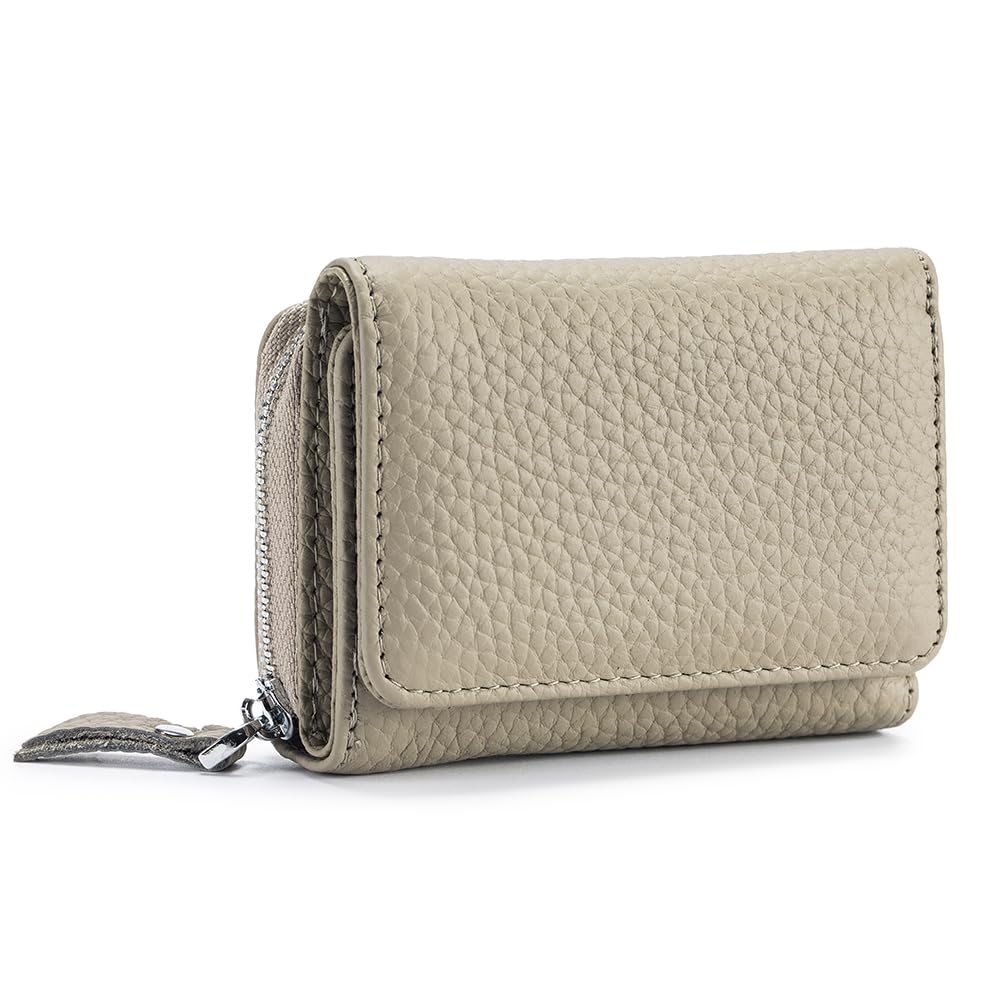 

Yocipa Genuine Leather Compact Multi-functional Wallet for Women, Tri-Fold Mini Wallet with Skimming Prevention, Coin Purse, Card Holder, and Coin