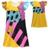 Girls Sally Cosplay Dress The Nightmare Before Christmas Print Gothic Outfit Halloween Carnival Fancy Stage Party Horror Costume